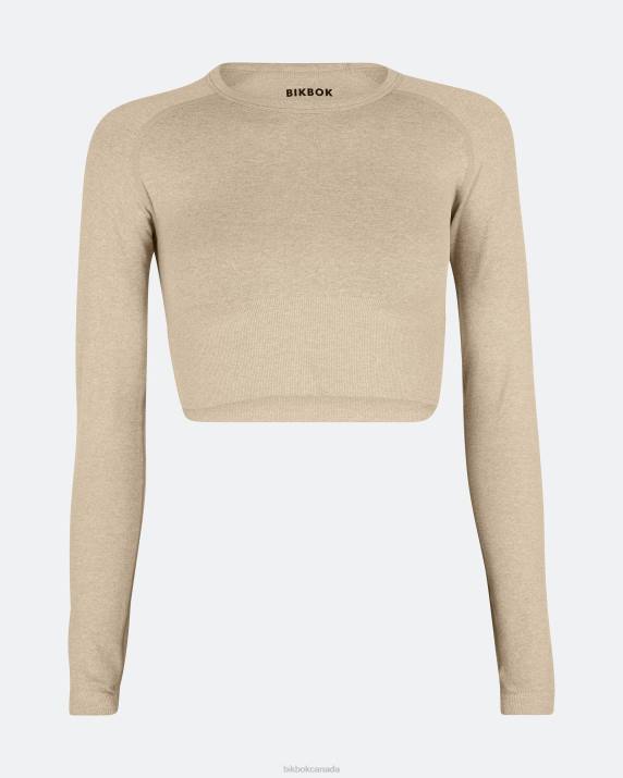 Bik Bok NW Basic seamless longsleeve Light brown Clothing LPZ4218