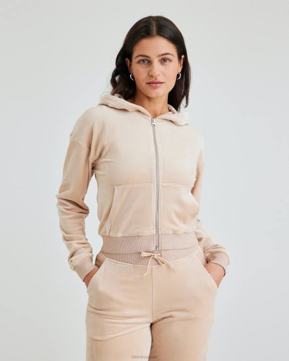 Bik Bok NW Iconic zip up Light brown Clothing LPZ4422